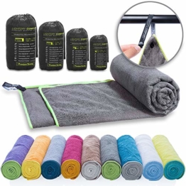 LightDry Original Mikrofaser Backpack Sporthandtuch für Damen und Herren Reisehandtuch extrem schnell trocknend Sport Strand und Badehandtuch Saugfähig, leicht & antibakteriell Verschiedene Größen - 1