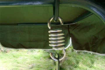 Loywe Hollywoodschaukel Gartenschaukel Schaukelbank 3-Sitzer mit Dach Stahlgestell,Grün 170x115x156cm LW12 - 2
