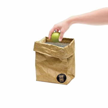Luckies of London Braune Lunch Bag, Kühltasche mit Klettverschluss Thermische Tasche,  21x26 cm - 4