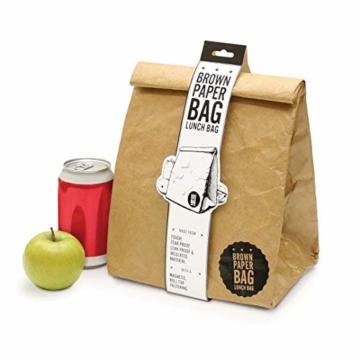 Luckies of London Braune Lunch Bag, Kühltasche mit Klettverschluss Thermische Tasche,  21x26 cm - 1