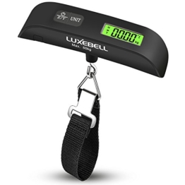 Luxebell Digitale Kofferwaage Gepäckwaage, Travel Kofferwaage T-förmigen Hängewaage Mit Temperaturanzeige, 50 kg Kapazität, Schwarz - 1