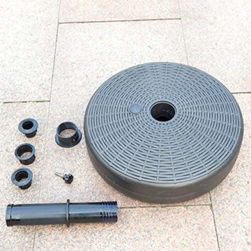 Lvhan Sonnenschirm Schirmständer - Sonnenschirmständer befüllbar mit 24 L Wasser,Balkonschirmständer für Garten, Terrasse,Balkon - 5