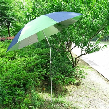 OAKNO Tragbarer leichter Garten-Sonnenschirm, der Sonnenschutz-Strand-Patio-im Freien kippende Kippschirm-Überdachung, Wärmeisolierung, Anti-UV-Funktion, Fischen wesentlich faltet - 4