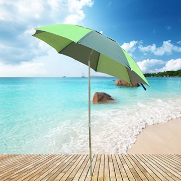 OAKNO Tragbarer leichter Garten-Sonnenschirm, der Sonnenschutz-Strand-Patio-im Freien kippende Kippschirm-Überdachung, Wärmeisolierung, Anti-UV-Funktion, Fischen wesentlich faltet - 8