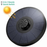 OMORC Solar Springbrunnen, Solarbrunnen 2W mit 4-in-1-Düse, Solar Teichpumpe Wasserpumpe Solarpumpe Solarbrunnen für den Garten, Kleiner Teich, Aquarium (2020 Upgrade) - 1