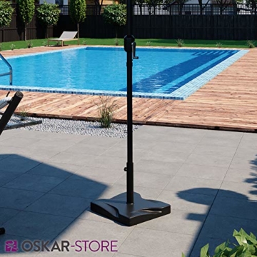 Oskar Sonnenschirmständer 20kg Schirmfuß Schirmhalter Schirmständer Beton Garten - 2
