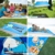OUSPT Picknickdecke 210 x 200 cm, Stranddecke wasserdichte, Sandabweisende Campingdecke 4 Befestigung Ecken, Ultraleicht kompakt Wasserdicht und sandabweisend(Blau+Grau) - 5