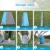 OUSPT Picknickdecke 210 x 200 cm, Stranddecke wasserdichte, Sandabweisende Campingdecke 4 Befestigung Ecken, Ultraleicht kompakt Wasserdicht und sandabweisend(Blau+Grau) - 7