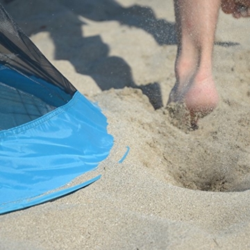 outdoorer Pop up Strandmuschel Zack II blau - Wurf-Strandmuschel mit UV-Schutz 60, Sonnenzelt als Schattenspender am Strand - 7