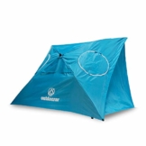 outdoorer Strandschirm Sombrello - Sonnenschirm mit UV Schutz 80, Wind- und Sonnenschutz, Strandmuschel Alternative (eckig, blau) - 1