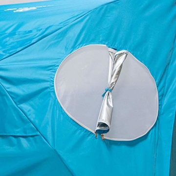 outdoorer Strandschirm Sombrello - Sonnenschirm mit UV Schutz 80, Wind- und Sonnenschutz, Strandmuschel Alternative (eckig, blau) - 8