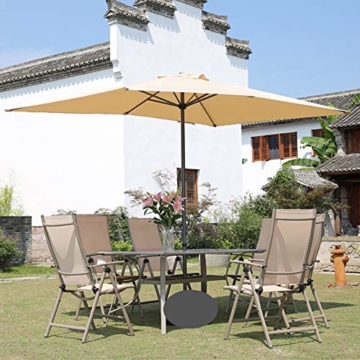 Parasol Rechteckiger Sonnenschirm 200 x 300 cm | Outdoor Sonnenschirm Regenschirm | Pole breite Ø 38 mm | Kurbelsystem CMXZ - 1