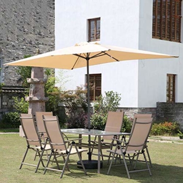 Parasol Rechteckiger Sonnenschirm 200 x 300 cm | Outdoor Sonnenschirm Regenschirm | Pole breite Ø 38 mm | Kurbelsystem CMXZ - 6