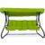 PATIO Hollywoodschaukel Gartenschaukel Milano 3-Sitzer klappbar Liegefunktion D001-12BB 170 cm (Baumwolle, grün) - 1