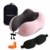 Power Of Nature PON Memory Foam Reisen Kissen - Die Besten U Geformte Hals Kissen Mit Kopf und Hals unterstützung 360 perfekt für Flugzeug - Auto - nutzung zu Hause (Rosa) - 1