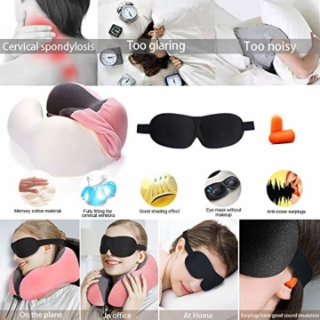 Power Of Nature PON Memory Foam Reisen Kissen - Die Besten U Geformte Hals Kissen Mit Kopf und Hals unterstützung 360 perfekt für Flugzeug - Auto - nutzung zu Hause (Rosa) - 9