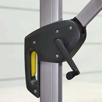 PURPLE LEAF 300 X 300 cm Sonnenschirm Gartenschirm Kurbelschirm Ampelschirm Terrassenschirm, Beige - 6