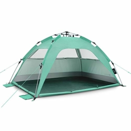 Qeedo Quick Palm Strandmuschel mit UV Schutz (UV80), kleines Packmaß, Sonnenschutz mit Quick-Up System - Mint - 1