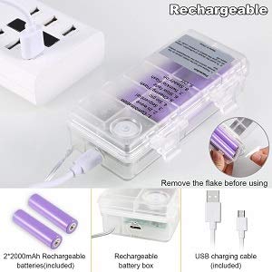 Regenschirm Lichterkette B-right Lichterkette für Sonnenschirm Sonnenschirmbeleuchtung LED Lichtbänder mit Fernbedienung, wiederaufladbare Batterie, 104LED, für Schirmdekoration, Campingzelte. - 4