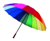Regenschirm Regenbogen Partnerschirm Stockschirm Golfschirm Schirm bunt XL 131cm - 1