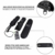 Regenschirm Schirm Taschenschirm Umbrella Trekkingschirm Wanderregenschirm Sturmfest Herren, windfest 150 km/h wasserabweisend Teflon-Beschichtung klein leicht transparent 95 cm schwarz TRAVANDO - 3