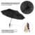 Regenschirm Schirm Taschenschirm Umbrella Trekkingschirm Wanderregenschirm Sturmfest Herren, windfest 150 km/h wasserabweisend Teflon-Beschichtung klein leicht transparent 95 cm schwarz TRAVANDO - 4