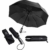 Regenschirm Schirm Taschenschirm Umbrella Trekkingschirm Wanderregenschirm Sturmfest Herren, windfest 150 km/h wasserabweisend Teflon-Beschichtung klein leicht transparent 95 cm schwarz TRAVANDO - 1