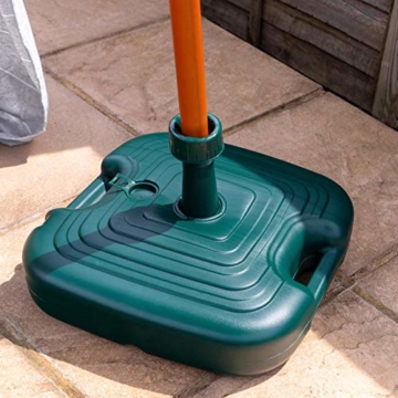 Resol Sonnenschirmständer - Grüner Kunststoff - Zum Befüllen mit Sand/Wasser - 6