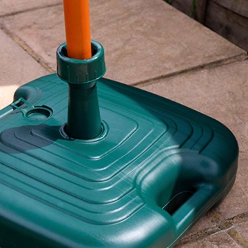 Resol Sonnenschirmständer - Grüner Kunststoff - Zum Befüllen mit Sand/Wasser - 7