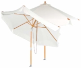 Royal Gardineer Parasol-Sonnenschirm: 2er-Set neigbare Sonnenschirme mit Holzgestell, Ø 3 m, beige (Garten-Sonnenschutz) - 1