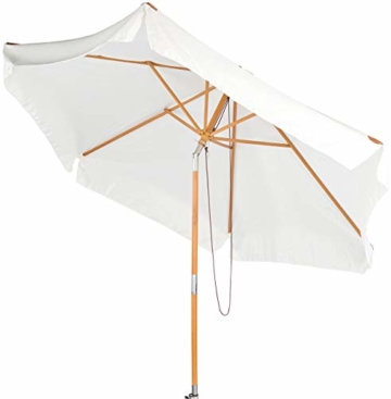 Royal Gardineer Parasol-Sonnenschirm: 2er-Set neigbare Sonnenschirme mit Holzgestell, Ø 3 m, beige (Garten-Sonnenschutz) - 4