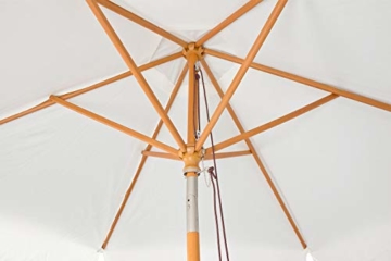 Royal Gardineer Parasol-Sonnenschirm: 2er-Set neigbare Sonnenschirme mit Holzgestell, Ø 3 m, beige (Garten-Sonnenschutz) - 9