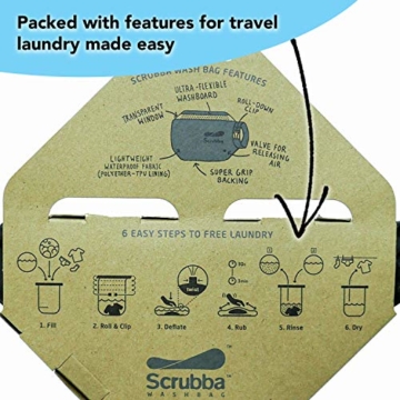Scrubba Wash Bag 2.0 - Outdoor Camping Waschmaschine - Waschtasche und Waschbeutel - 4