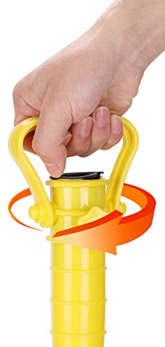 Sekey Sonnenschirmhalter Strand Oder Erde Grün mit Bodendübel für Sonnenschirm Stockmaß 42 cm (Gelb) - 3