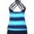 Sixyotie Damen Mehrfarbig Tankini mit Oberteile und Badeshorts Badeanzug Beachwear Zweiteiler Bademode mit Bügeln UV Schutz (Blau, EU 40 (XL)) - 2