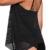 Socluer YuanYan Damen Sportlich Tankini Top Bandeau Bikini Sets Zwei Stück Beachwear Gepolstert Badeanzug, L, Schwarz - 4