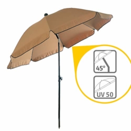 Sonnenschirm Balkon – Verwandelt kleine Balkone in schattige Oasen – Kleiner Sonnenschirm mit UV-Schutz, knickbar, höhenverstellbar - Ø 2 m, rund - 1