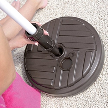 Sonnenschirmständer Schirmständer Ständer Schirmhalter Rund Rattanoptik oder Board Design 10 L 4 Farben wählbar von rg-vertrieb (Board Rund Dunkelgrün) - 2