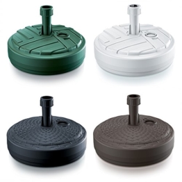 Sonnenschirmständer Schirmständer Ständer Schirmhalter Rund Rattanoptik oder Board Design 10 L 4 Farben wählbar von rg-vertrieb (Board Rund Dunkelgrün) - 1