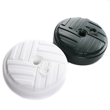 Sonnenschirmständer Schirmständer Ständer Schirmhalter Rund Rattanoptik oder Board Design 10 L 4 Farben wählbar von rg-vertrieb (Board Rund Dunkelgrün) - 6