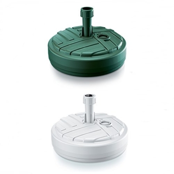 Sonnenschirmständer Schirmständer Ständer Schirmhalter Rund Rattanoptik oder Board Design 10 L 4 Farben wählbar von rg-vertrieb (Board Rund Dunkelgrün) - 7