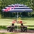 SPRINGOS Sonnenschirm Strandschirm mit Kippfunktion Gartenschirm mit Flamingos (Weiß/Marineblau) - 2