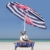 SPRINGOS Sonnenschirm Strandschirm mit Kippfunktion Gartenschirm mit Flamingos (Weiß/Marineblau) - 5