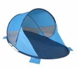 Strandmuschel Pop Up Strandzelt Dunkel- + Hellblau Polyester blitzschneller Aufbau Wetter- und Sichtschutz Duhome 5068 - 1
