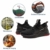 SUADEEX  Herren Damen Arbeitsschuhe Stahlkappe Sicherheitsschuhe Atmungsaktiv Leicht Sportlich Trekking Wanderhalbschuhe, 38 EU, 04 Schwarz - 3