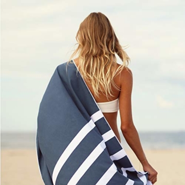SummerSand Mikrofaser Strandtuch aus schnelltrocknendem Material: großes geruchsneutrales Mikrofaser Handtuch - Badehandtuch für den Strand sandabweisend - Antirutsch Beach Towel XXL - 160x80cm Blau - 4