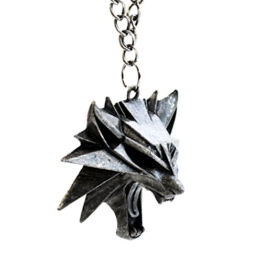 The Witcher 3 Wild Hunt - Wilder Wolfskopf Anhänger / Medaillon - Videospiel-Memorabilia für Herren - 1