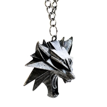 The Witcher 3 Wild Hunt - Wilder Wolfskopf Anhänger / Medaillon - Videospiel-Memorabilia für Herren - 1