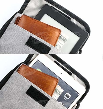 UNEEDE Kable Organizer Tasche Electronic Kabeltasche Zubehör Reisetasche Kable Aufbewahrung Handtasche Organizer Klein Travel mit 5 Kabelindern -Grey - 3