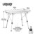 Uquip Variety M Aluminium Falttisch für 4 Personen Höhenverstellbar (89x53cm) - 4